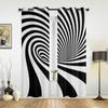 Striped Abstract Background Window Curtain Living Room Luxury Valance Curtain for Bedroom Home Kitchen Decor Curtain