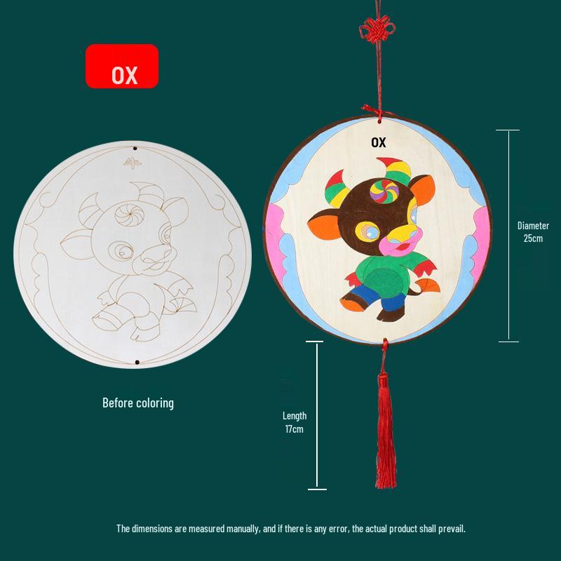 Chinese Zodiac DIY Coloring Kit: Traditional Culture Hanging Ornament