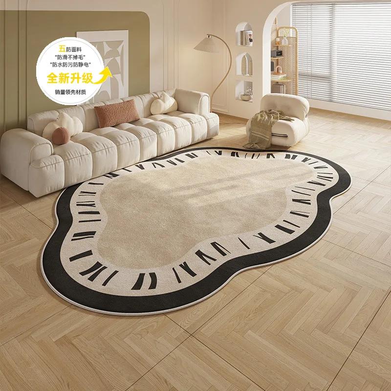 Modern Minimalist Style Living Room Decoration Carpet Fluffy Soft Bedroom Decor Plush Rug Irregular Thick Rug Home Lounge Mat