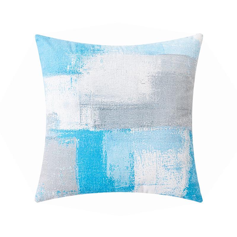 

Новая бархатная абстрактная акварельная подушка, скандинавская текстурная градиентная наволочка, диванная подушка, подушка для сна 45 * 45cm without core