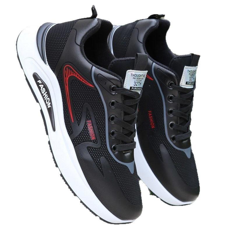 Autumn and winter leather surface waterproof soft sole wear-resistant non-slip sports shoes casual travel shoes running shoes