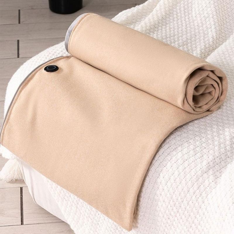 USB Heated Shawl Wrap for Women USB Electric Blanket with 3 Heating Levels and Zippered Designing