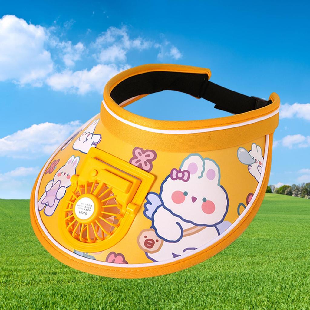 Outdoor Sun Visor Fan Hat Rechargeable Large Brim Hat Built In Fan for Travel Camping Outdoor Activities Holiday Gifts