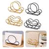 1pcs Elegant Iron For Heart-shaped/Round Napkin Holder Stylish Kitchen Dining Tabletop Accessory Ideal For Home And Restaurant