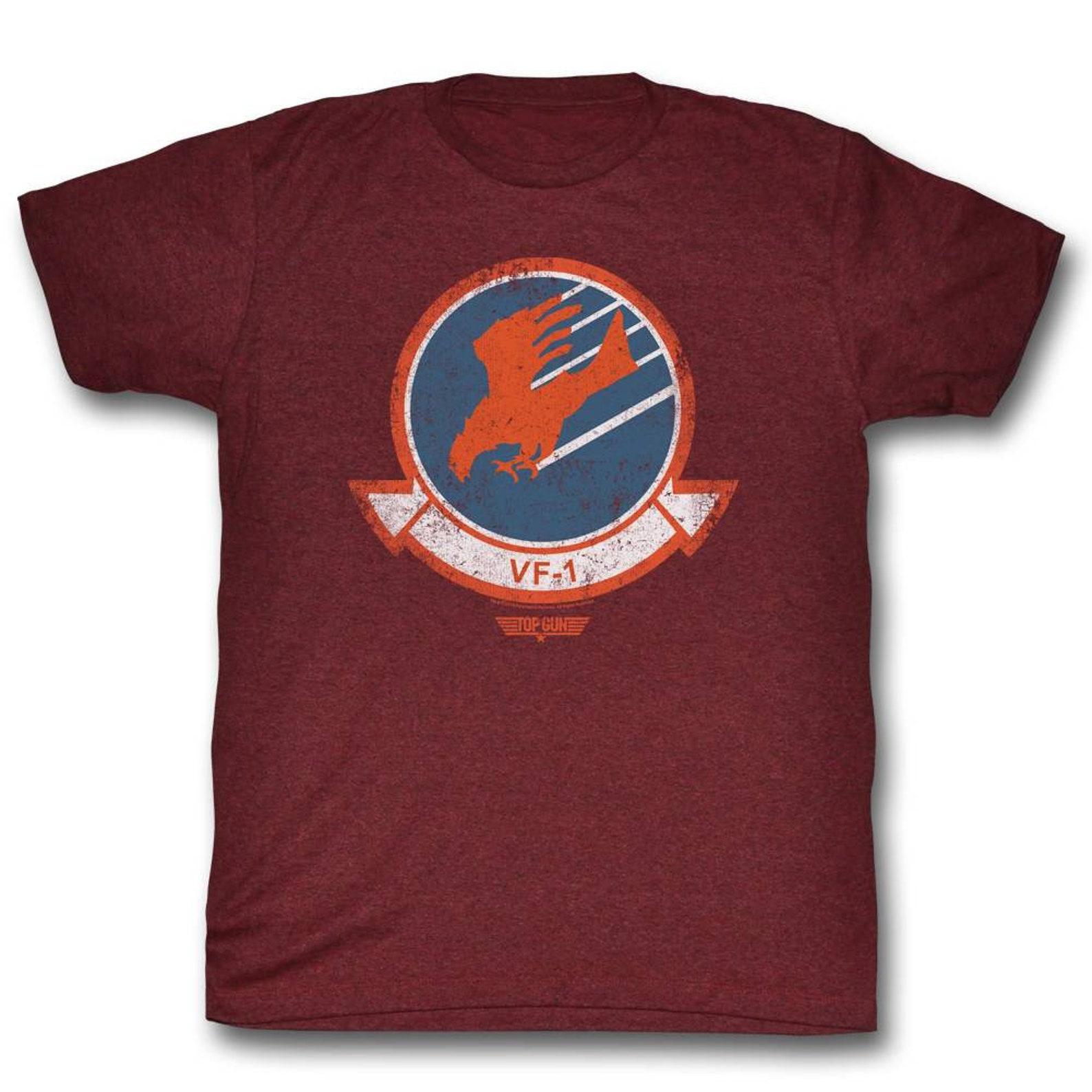 Top Gun Vaw110 Vintage Maroon Heather Adult T-Shirt S