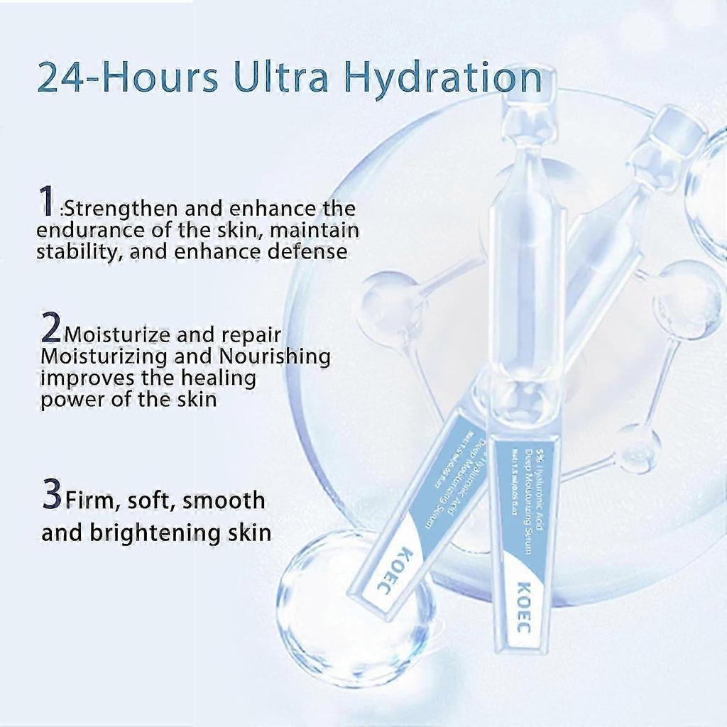 Feeling 3% Hyaluronic Acid Serum 30 PCS Box Deep Hydration AntiAging SingleUse Ampoules for Face