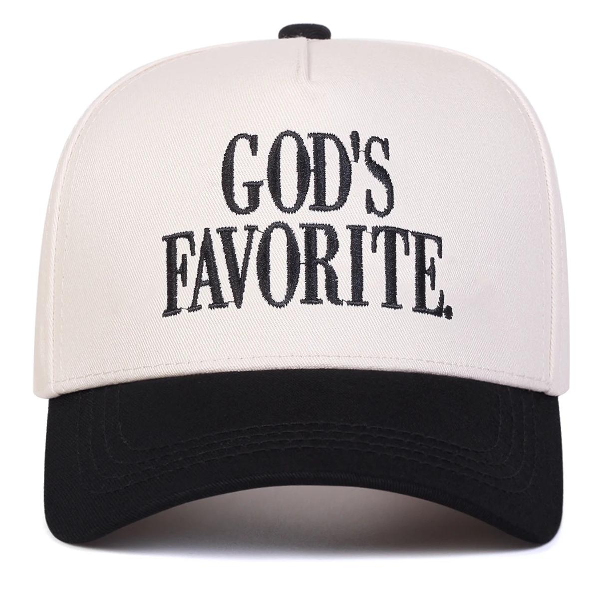 Unisex Gott's Lieblingsbuchstabenstickerei Baseballkappen Frühling Herbst Outdoor Verstellbare Lässige Hüte Sonnenschutzmütze Sportkappe white