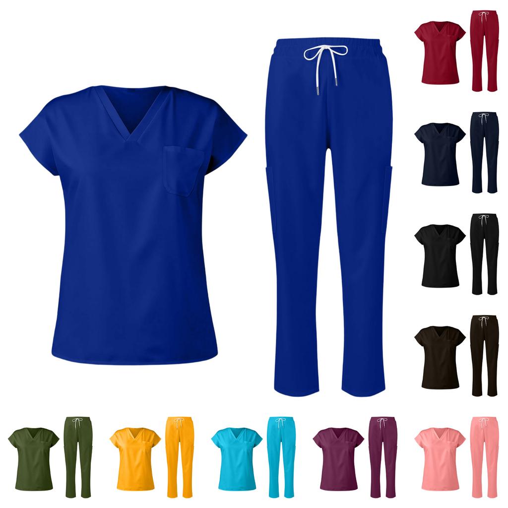 Women's Quick-drying Colorful Pocket Vest And Pants Set, Dry Work Clothes