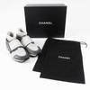 Very Good CHANEL Sneakers COCO Mark Logo Knit Sneakers/socks Gray Women 37.5 Used