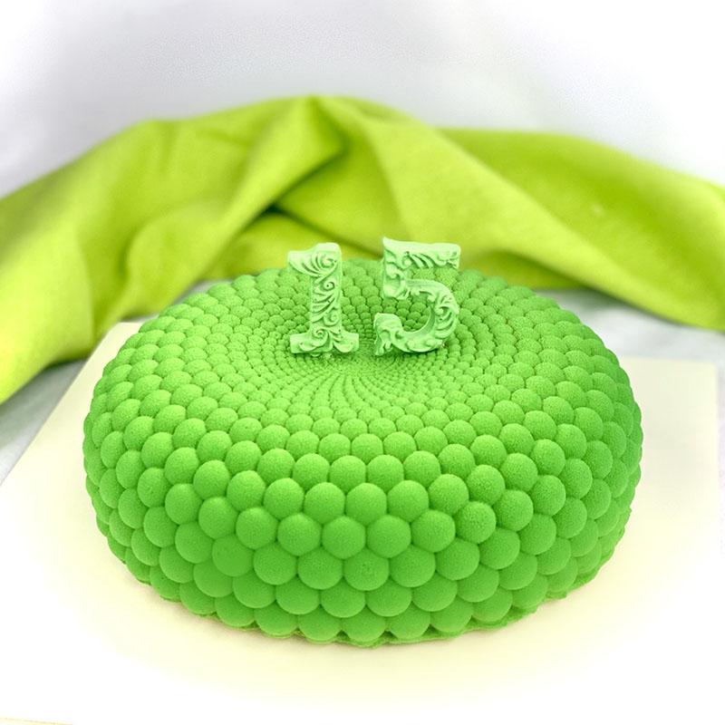 Round Mousse Cake Pan For Baking Large Dunes Silicone Mold 3D Geometric Pearls Pastry Tools For Chocolate Kitchen Accessories