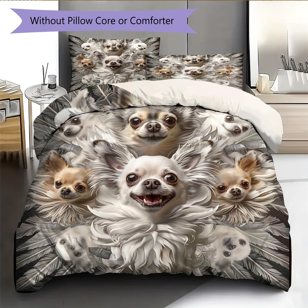 Cartoon Pattern Bedding Quilt Set Quilt Cover Pillowcase Home Decoration Birthday Gift (1 * Duvet Cover + 2 * Pillowcase, Without Core)