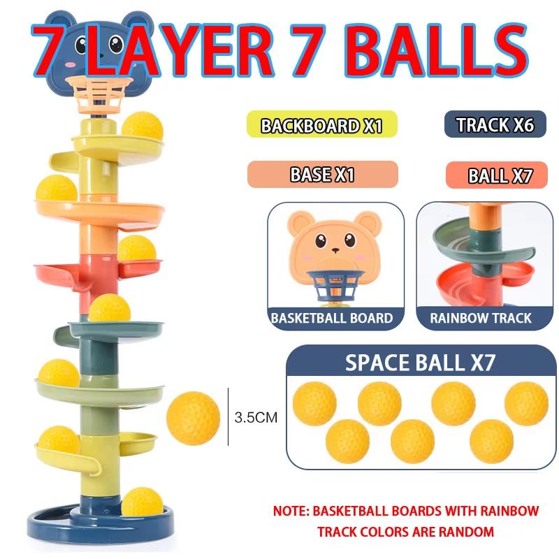 Baby Toy Rolling Ball Tower Montessori Educational Games For Babies Stacking Track Baby Development Toys 1 2 3 Years