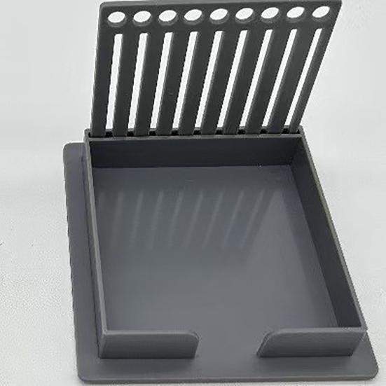 Sticky Note Holder with Stencil Plastic Post Note Dispenser Self-Sticky Note Pads Organizer with Line Drawing Template for Office Home