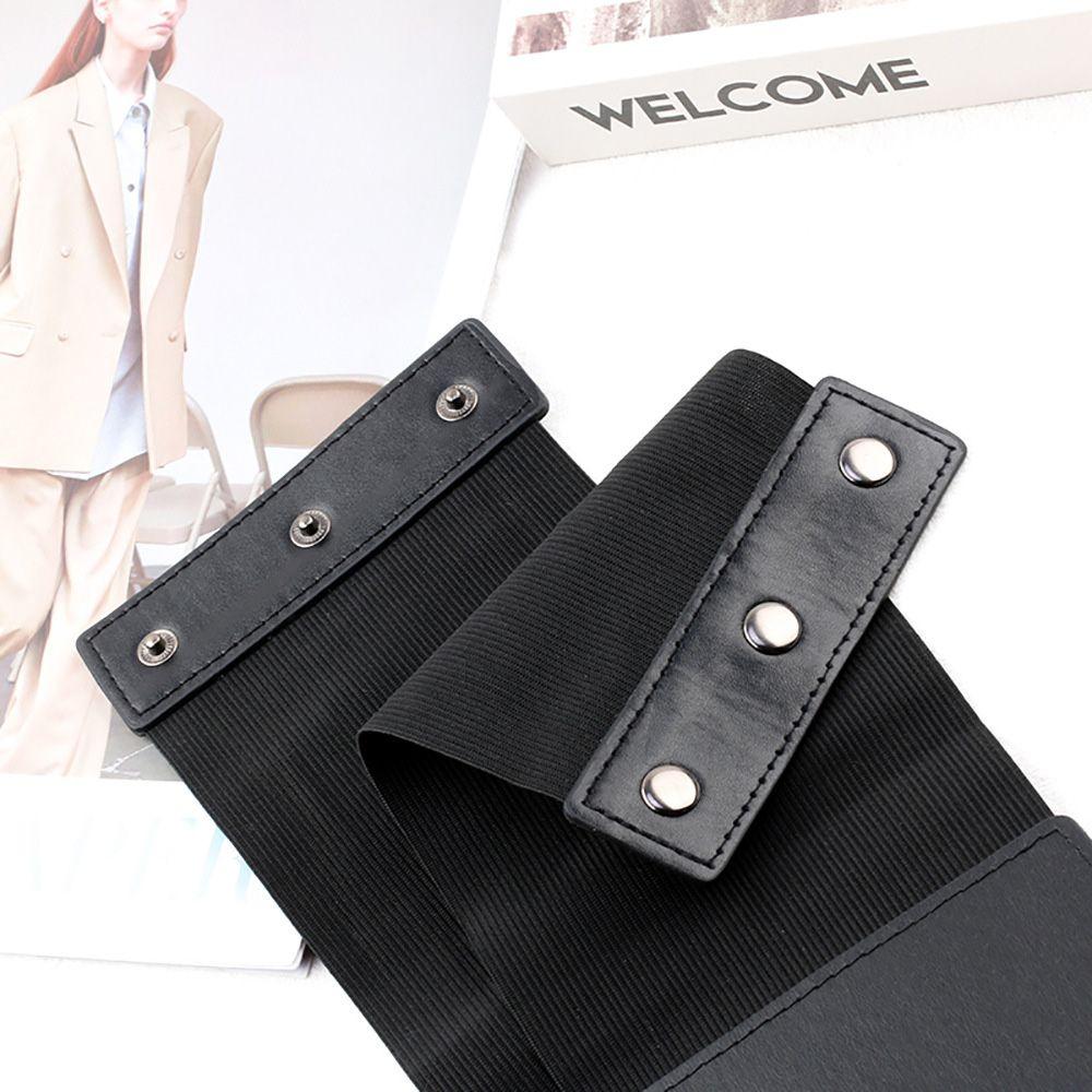 Supplies Women Accessories Corset PU Leather Waistband Wide Waist Belt Elastic Buckle Girdle