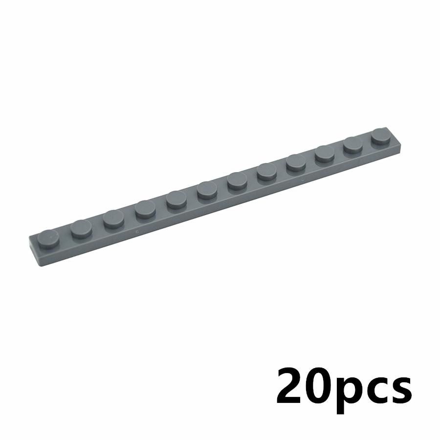 

20Pcs MOC Thin Bricks 60479 Plate 1 X 12 Dot Model Building Blocks Bulk Colorful Parts DIY Educational Technical Classic Kid Toy