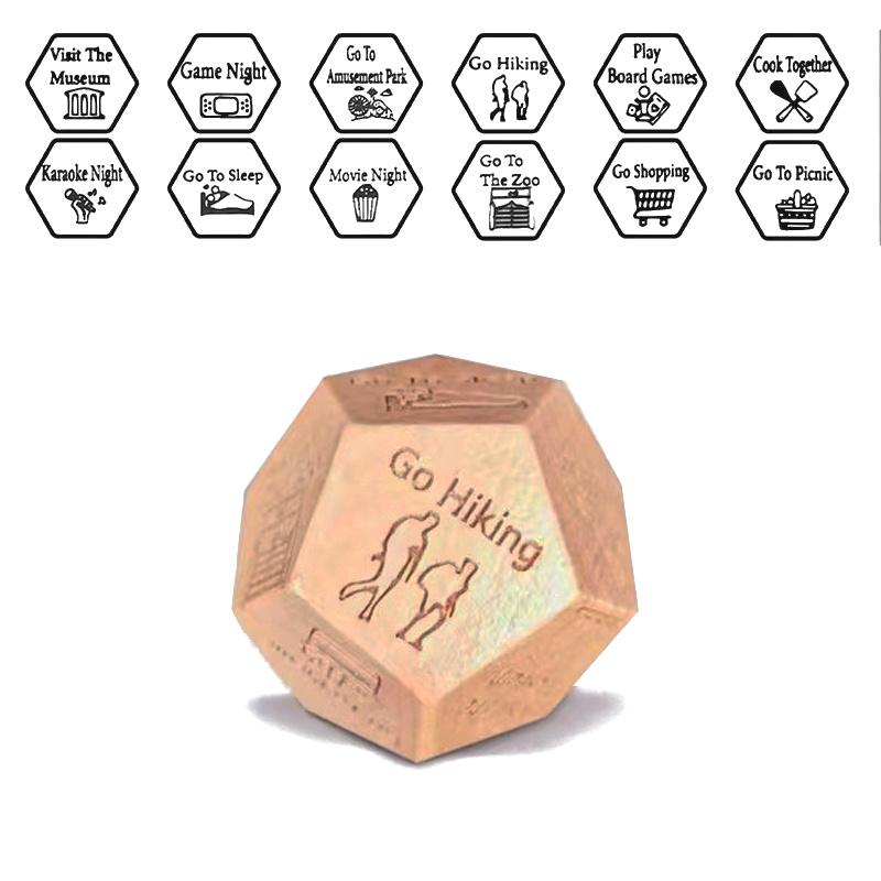 5Pcs Dices Food Dice Game Wooden Dice Couple Date Night Ideas Funny Gift For Couples Anniversary Valentine'S Day