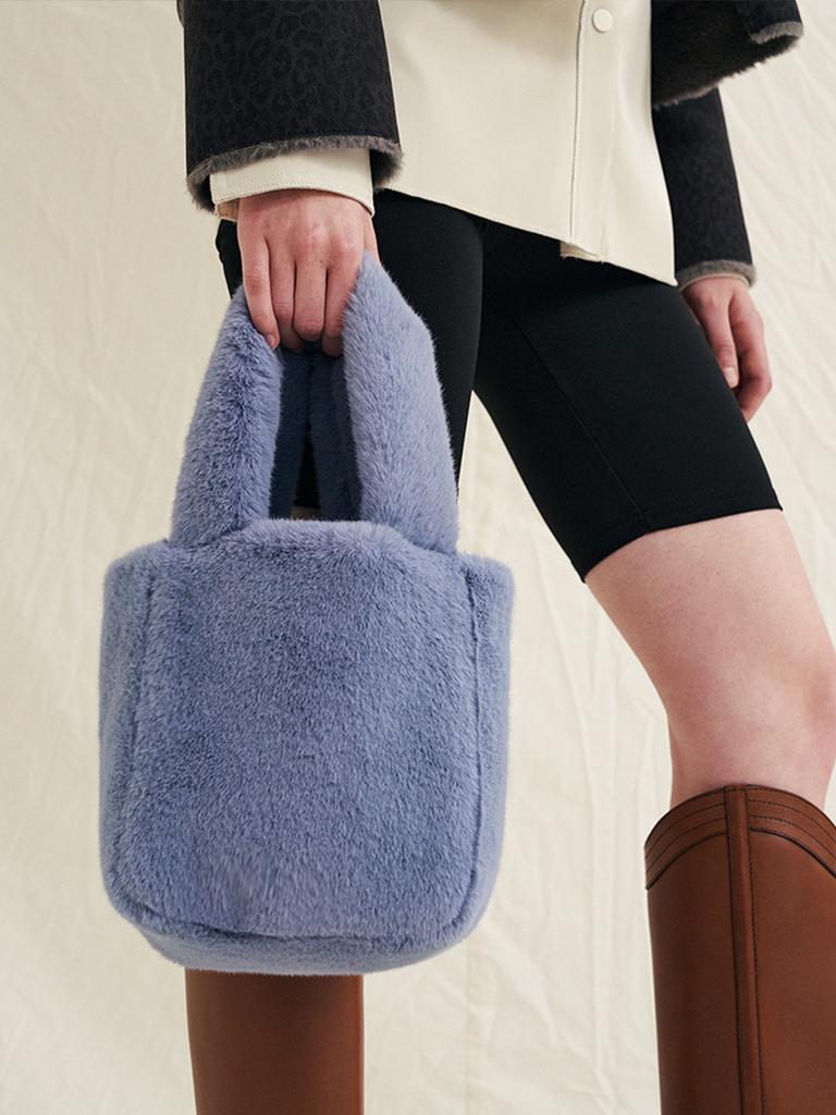 Molliolli Koya Faux Fur Mini Fur Bag Winter Bag [Sky Blue]