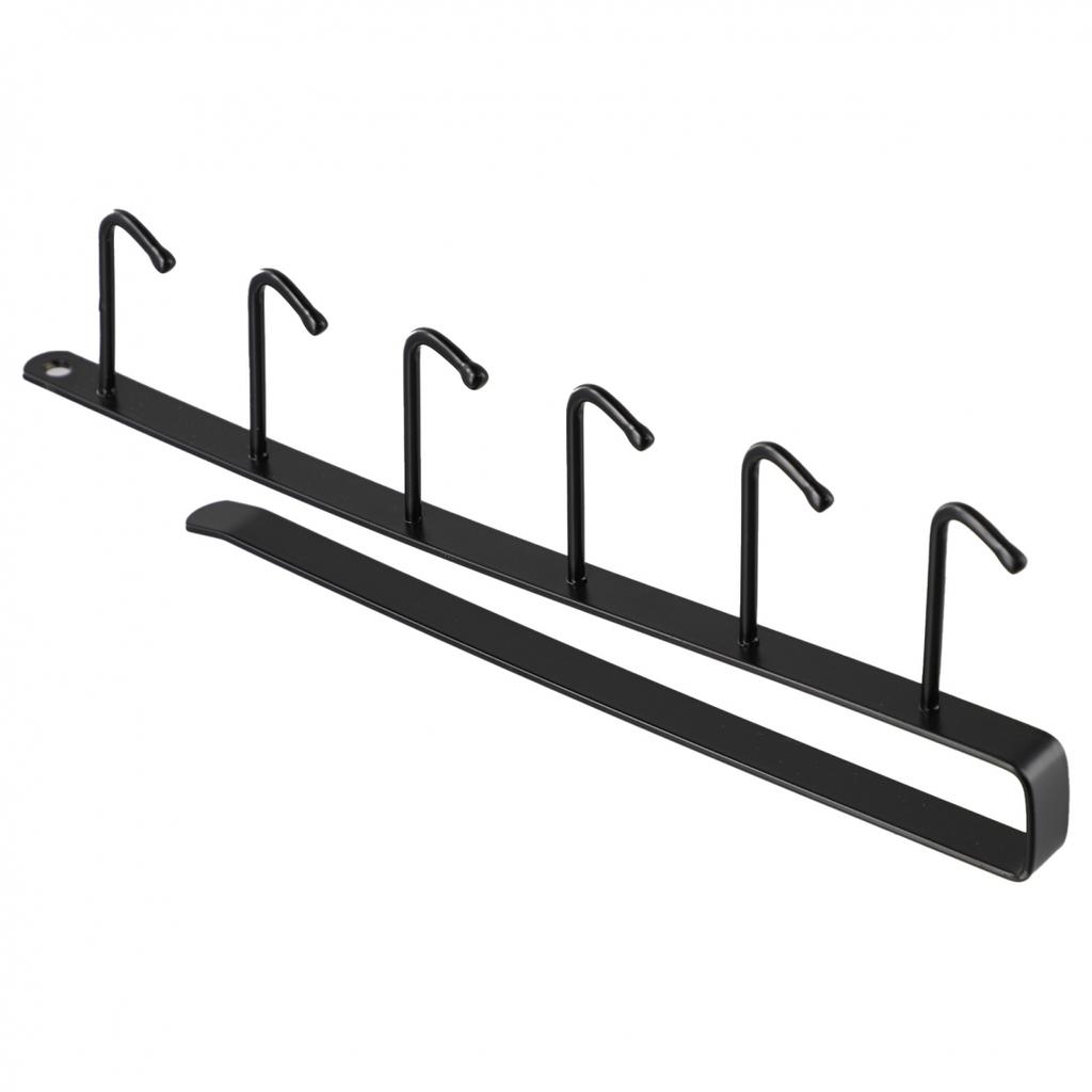 Under Cabinet Storage Rack Wardrobe Black Cup Organizer