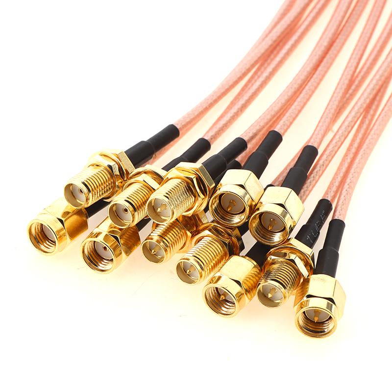 Sma To 2X Sma Male Female Y Type Splitter Combiner Jumper Cable Pigtail
