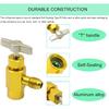 2Pack R134A Self-Sealing Can Tap Valve Refrigerant Dispenser Tool Bottle Opener, with 1/2" Female Right Hand Thread, 1/4" SAE Male Connector T Handle