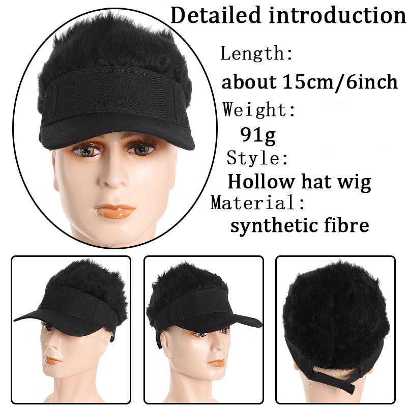 Fashionable curly hair hip-hop baseball cap wig synthetic fiber wig integrated with sunshade and fashionable wig accessories