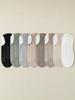 5 Pairs Women's Casual Minimalist Mesh Boat Socks, Thin Anti-Slip Breathable Invisible Socks, Daily Wear/Summer Christmas Gift