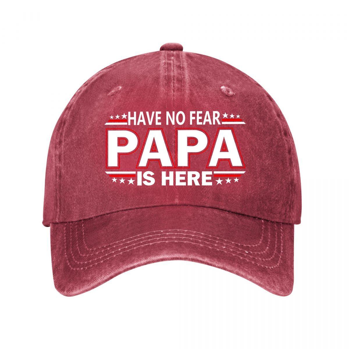 Vintage Papa Print Baseball Cap New Vintage Washed Cotton Baseball Cap Parent Kids Sun Hats Adjustable