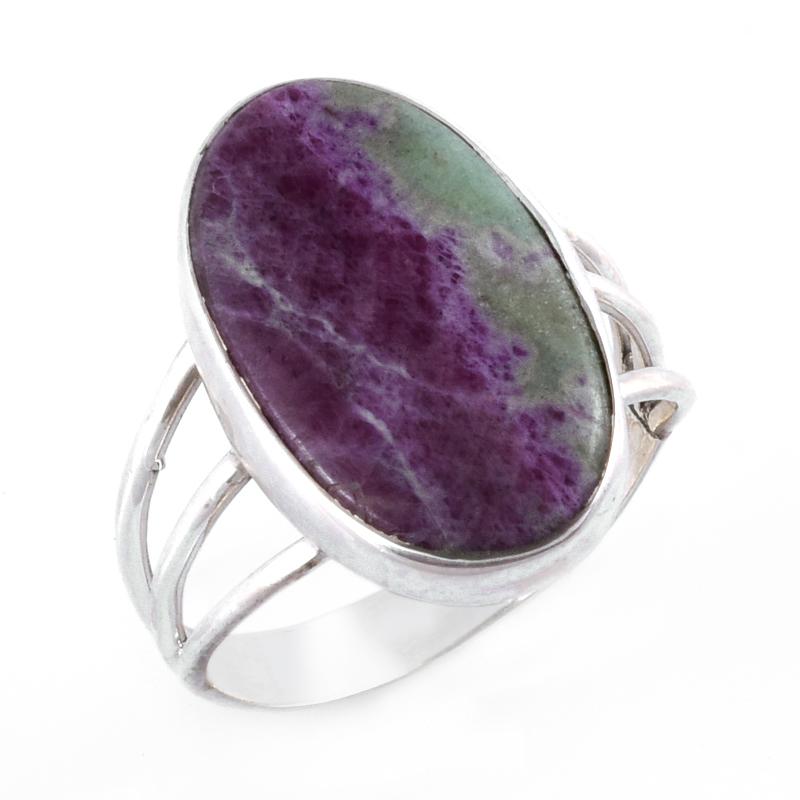 Ruby In Zoisite Handmade Lab-Created 925 Sterling Silver Jewelry Ring S.8 C8s39
