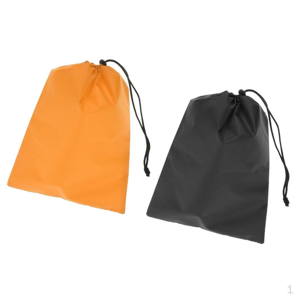

2Pcs Waterproof Drawstring Storage Bag Stuff For Clothes 2 Colors