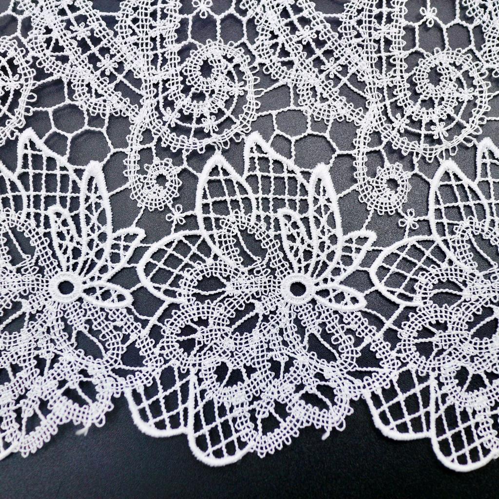 22 cm Tenká nit Polyester Lehká Vodou rozpustná Krajka Krajkové doplňky DIY Oblečení Sukně Manžety Dekorativní materiály