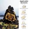 1PC Custom Name Golden Rose Elegance flannel blanket versatile,all-season throw suitable for the living room,bedroom,camping,travel,and gift