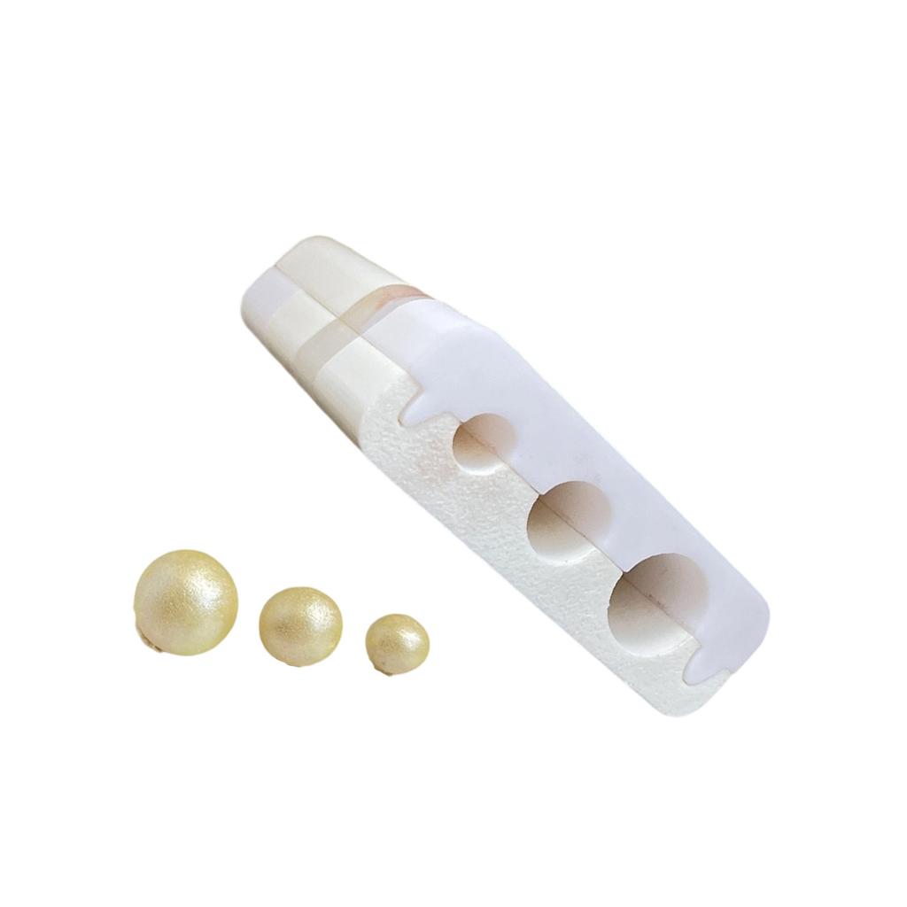 Polymer Clay Perlenroller zum Basteln von runden und eiförmigen Perlen mit 3 Größenoptionen Schmuckherstellungswerkzeug Langlebige PLA-Form