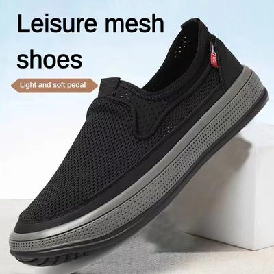 Herrenschuhe Sommer 2024 Alte Peking Stoffschuhe Mesh-Oberfläche Super Atmungsaktiv Herren Sommer Atmungsaktive Sport Mesh-Schuhe
