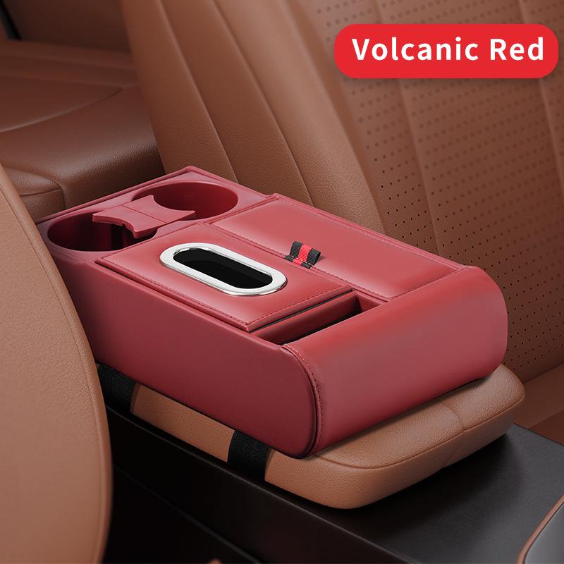 

Lux Car Armrest Riser & Multifunctional Organizer with Storage, Cup Holder & Tissue Box