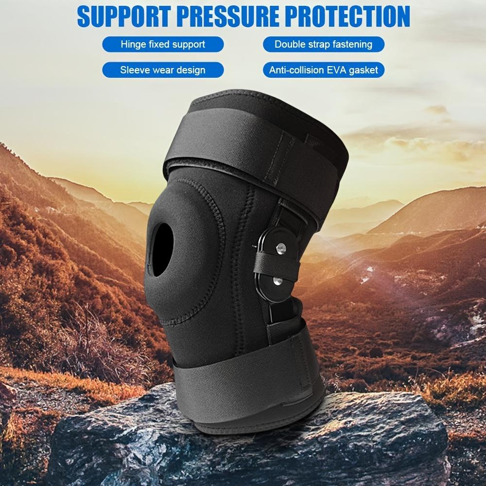 1pc Adjustable Hinged Knee Brace for Men & Women - Open Patella Design with Built-in Side Stabilizers,Knee Support for Sports