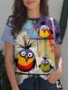 T-shirts Imprimé 3D Abeille Papillon d'Été Femmes Décontracté Col Rond Manches Courtes Streetwear Harajuku Y2k T-shirts Haut Vêtements Féminins