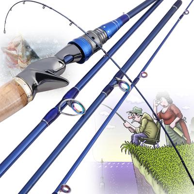 Fishing Rod 2.1m 4 Sections Casting/Spinning Fishing Rod  Carbon Fiber Portable Sea Water Fishing