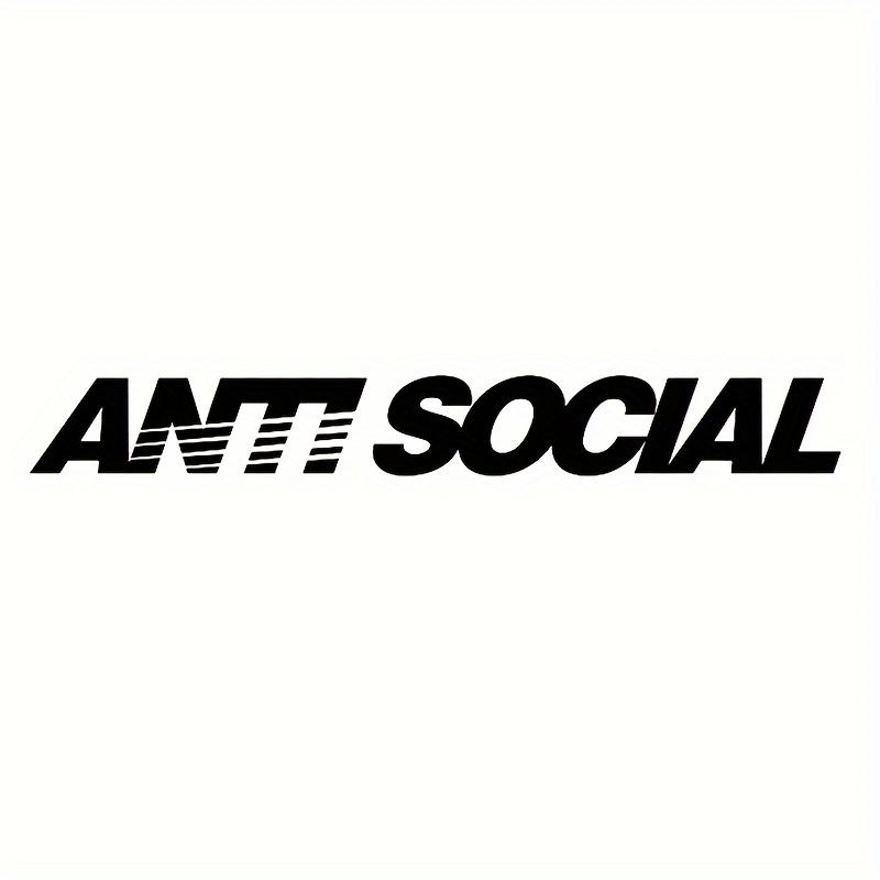 ANTI SOCIAL Letter Car Stickers for Auto Front and Rear Windshield Vinyl Decals Graphic "SOC" Vinyl Car Window Body Decoration