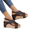 22 Roman sandals flat platform sandals large size shoes fish mouth wedge sandals