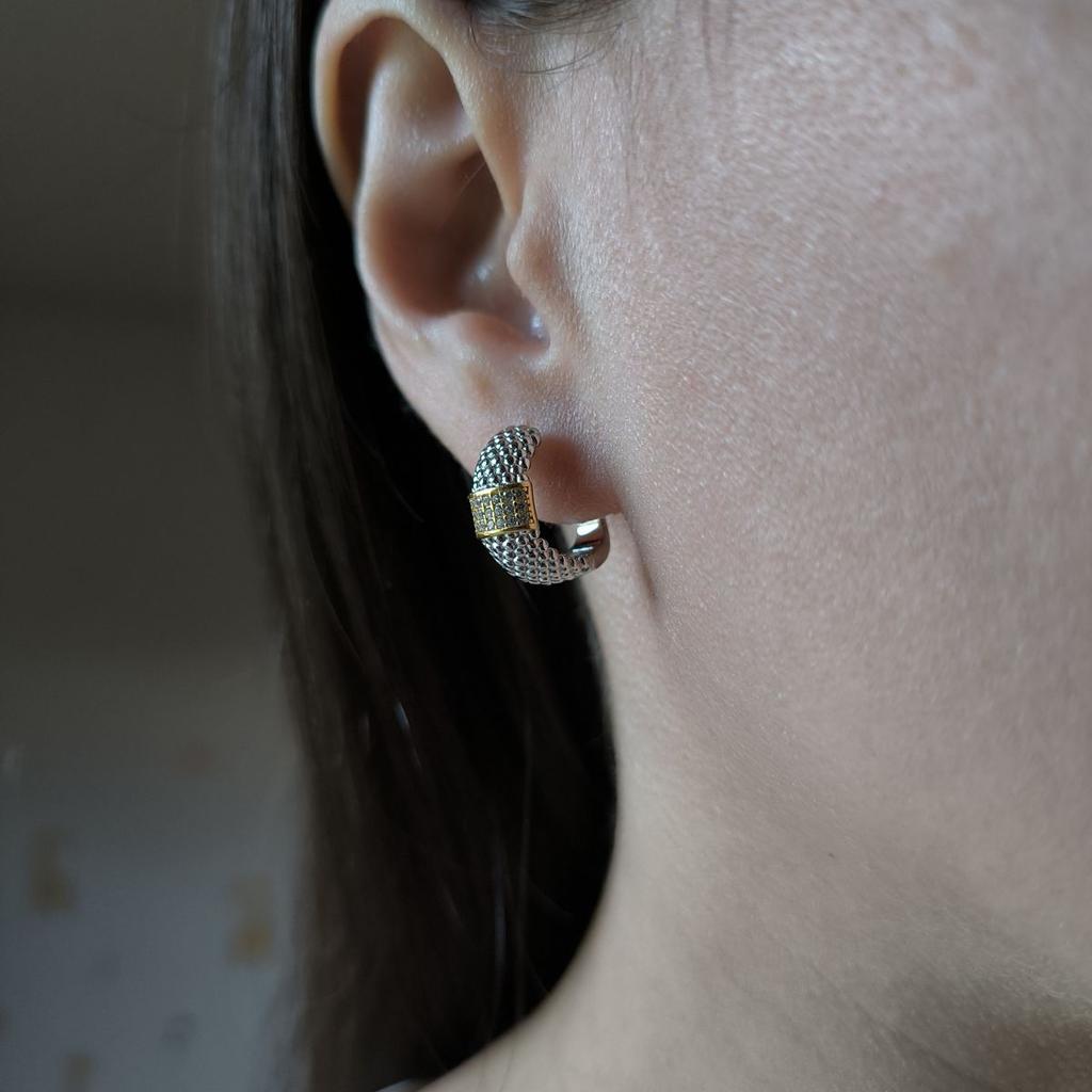 Silver Earrings with Cubic Zirkonia (2184089)