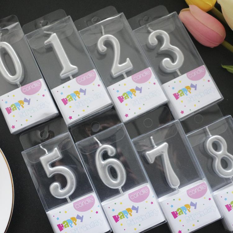 Ambient Golden Digital Candle Creative Birthday Cake Decoration for One Year 0-9 Birthday Candles