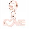 Charms Pozłacany Love Miłość Serce Z Sercem Serduszkiem Love Srebro 925