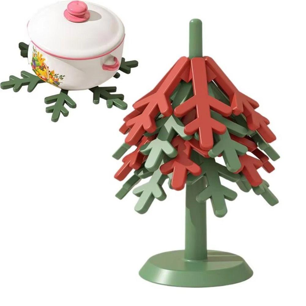 Decorative Tree Shape Trivets Non-slip Table Insulation Pad High Quality Silicone Hot Mat  Bowl