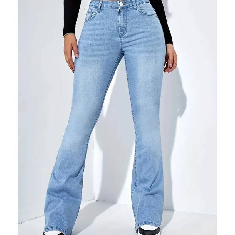 American Retro Wide Leg Denim Pants For Casual Streetwear With Pocket Design For Women