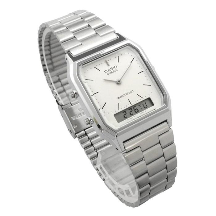 Casio AQ-230A-7DMQ Watch, Analog-Digital, Quartz, Vintage Series, White