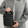 Men's Lychee Pattern Vertical Messenger Bag Shoulder Bag