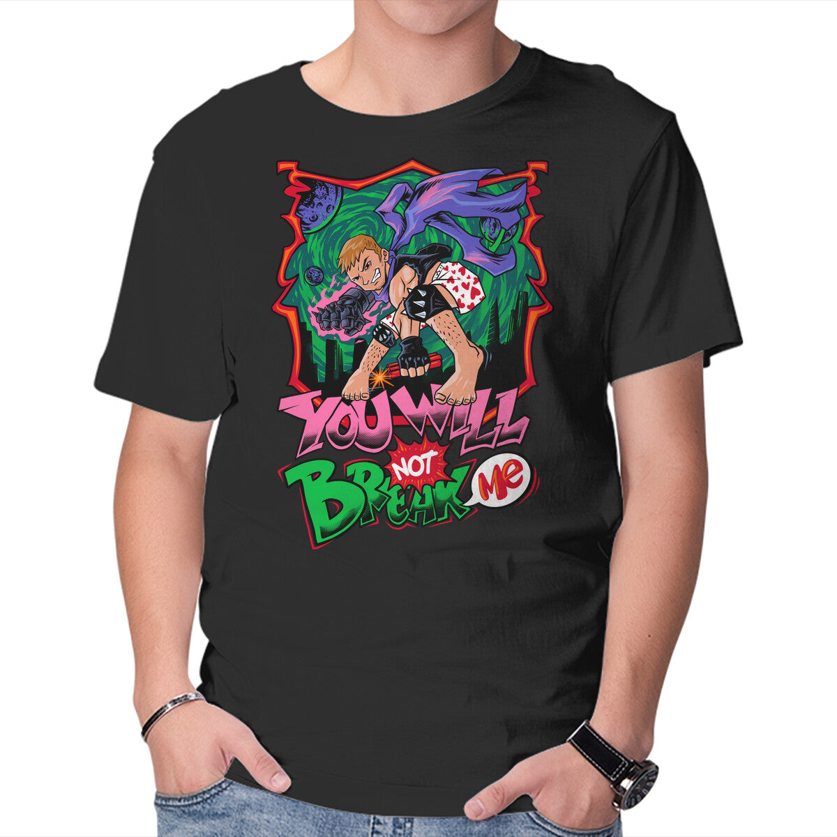 Unisex Crew Neck T-Shirt Dungeon Breaker Graphic Short Sleeve Casual Tee S