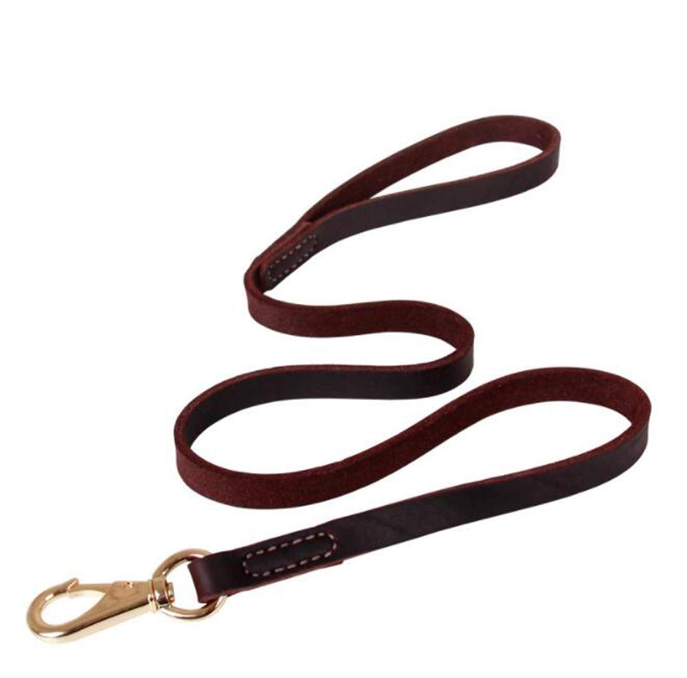 HJ Dog Long Training Pet Walking Dog Leash for Small and Medium Dogs Leash, Leather, Durable, Leash, Leash, Leash, Leash, (110cm2CM, Brown) коричневый