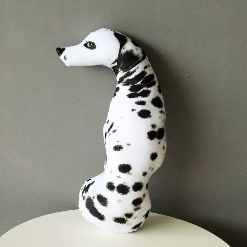50cm Cute Simulation Dog Plush Toy 3D Printing Stuffed Animal Dog Plush Pillow Stuffed Cartoon Cushion Kids Doll Home Decro Gift
