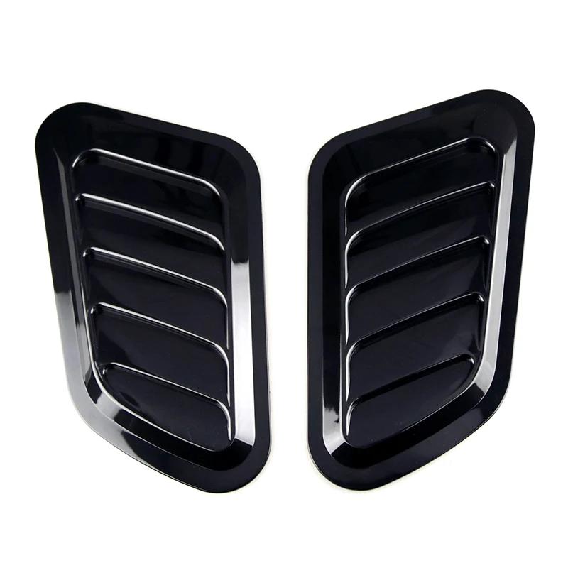

2PCS Universal Intake Scoop Turbo Bonnet Vent Cover Hood ABS Car Hood Air Outlet Decorative Carbon Fiber False Vent Hood Vehicle чёрный